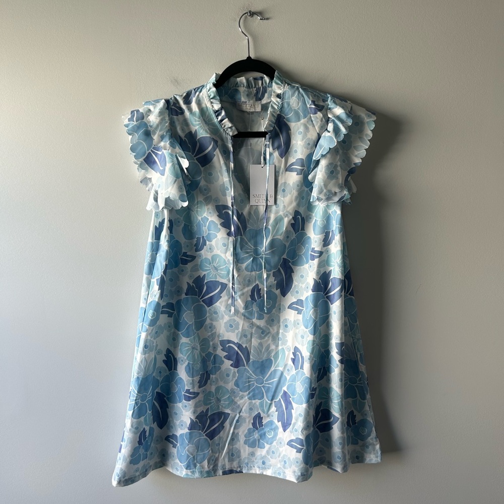 Smith & Quinn blue floral printed Olivia dress